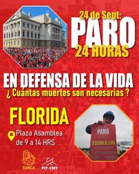 SUNCA realiza paro de 24 horas con concentración