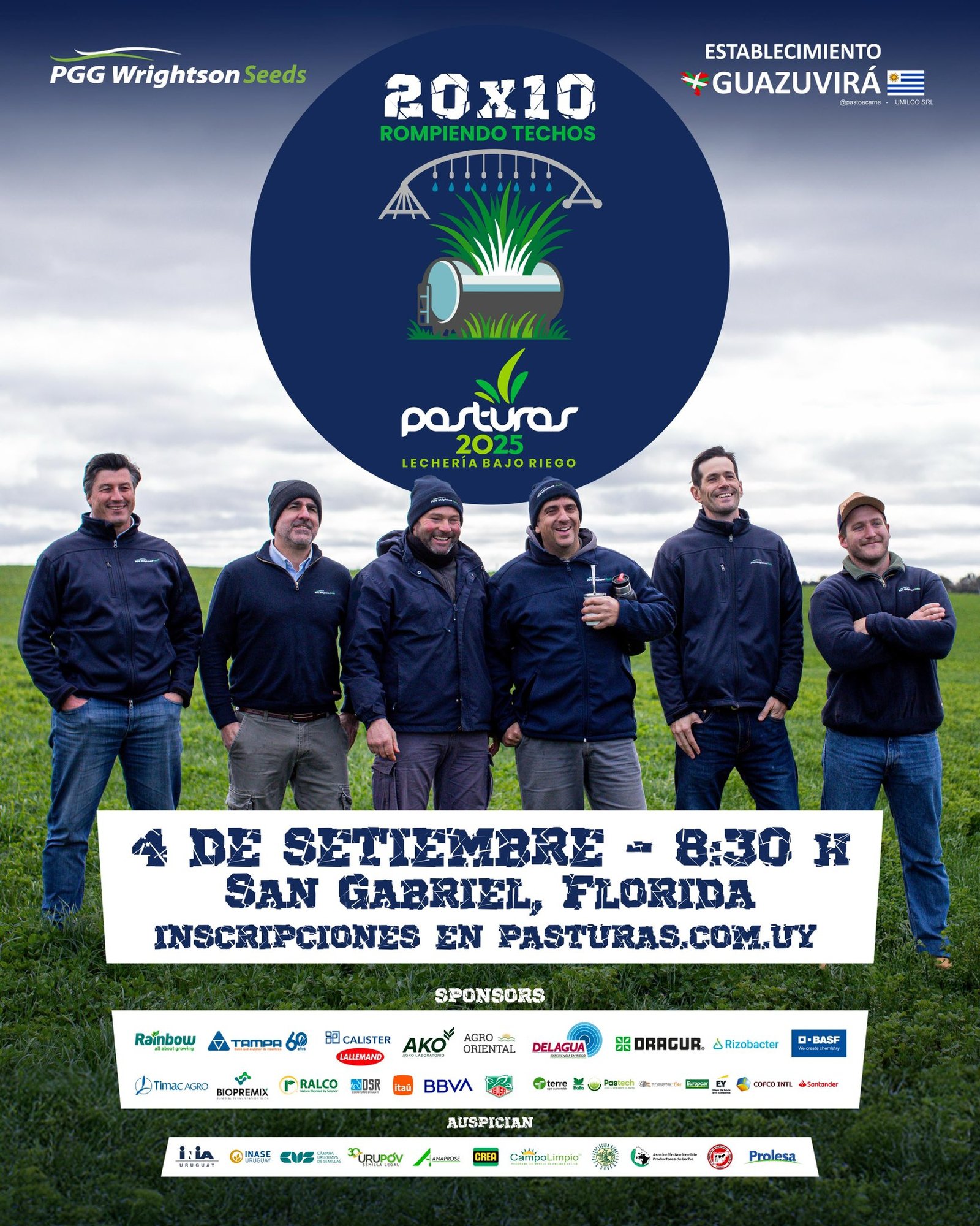 Sociedad de Productores de Leche anuncia jornada sobre riego en pasturas