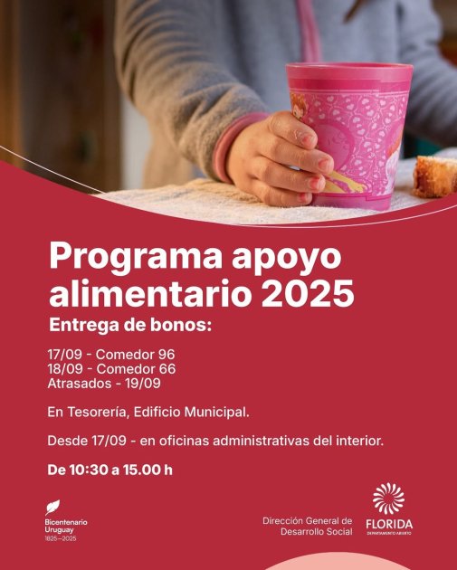 Se inicia pago de bonos del Programa de Apoyo Alimentario 2025