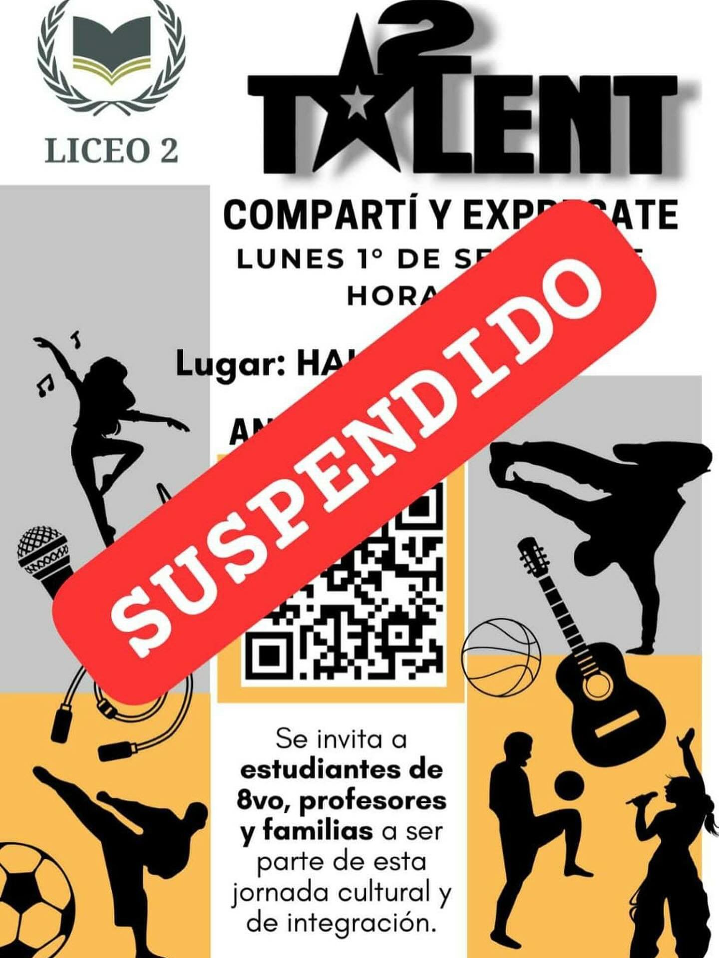 Suspendieron la Jornada de Talentos del Liceo Nº 2 de Florida por el mal tiempo