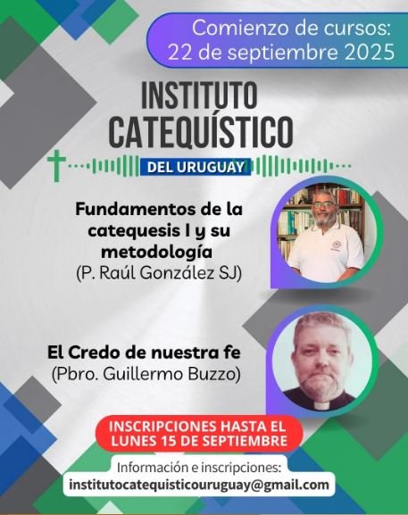El Instituto Catequístico del Uruguay anuncia el inicio de dos cursos de catequesis